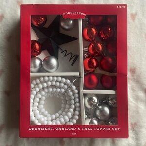 Red and Silver Mini Tree Ornaments